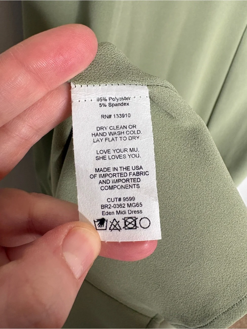 NWT Show Me Your MuMu Eden Midi Dress Square Neck Stretchy Moss Green Size S - Picture 7 of 8